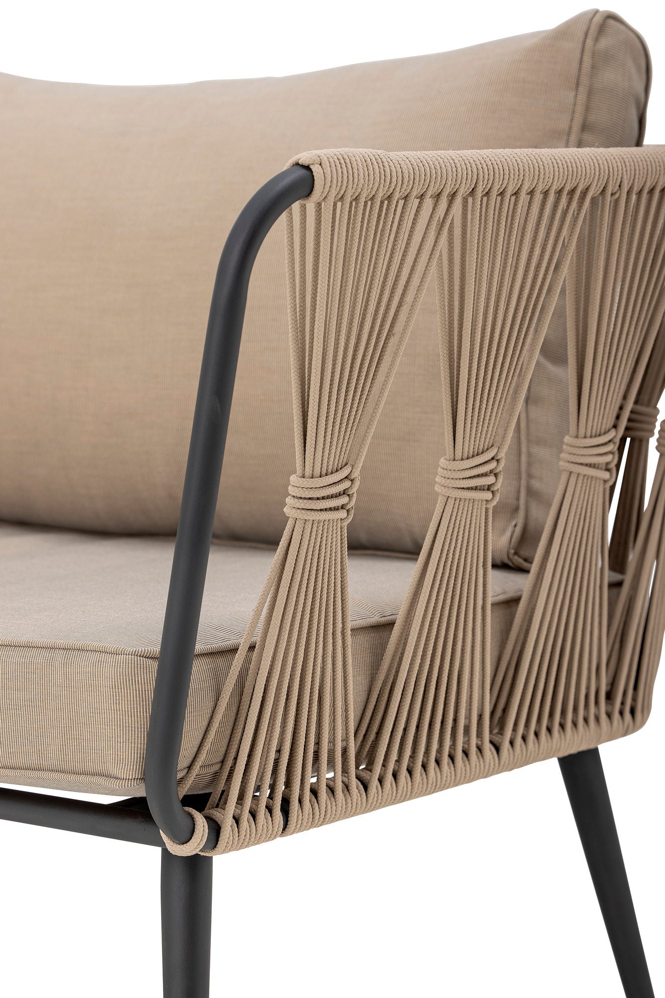 Bloomingville Pavon feuerresistentes Sofa, Braun, Metall