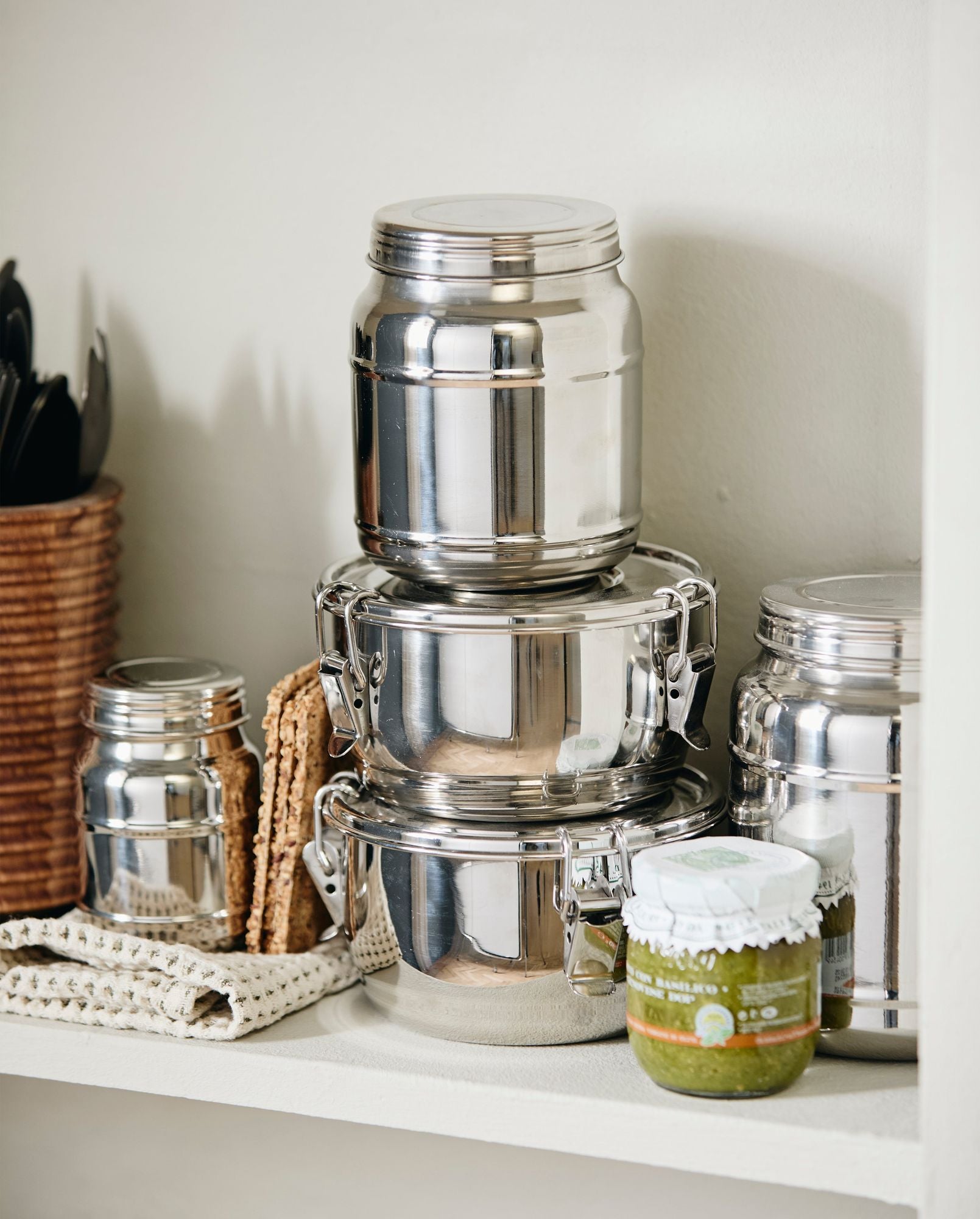 CANI Edelstahl-Vorratsdose mit Deckel – 1100 ml