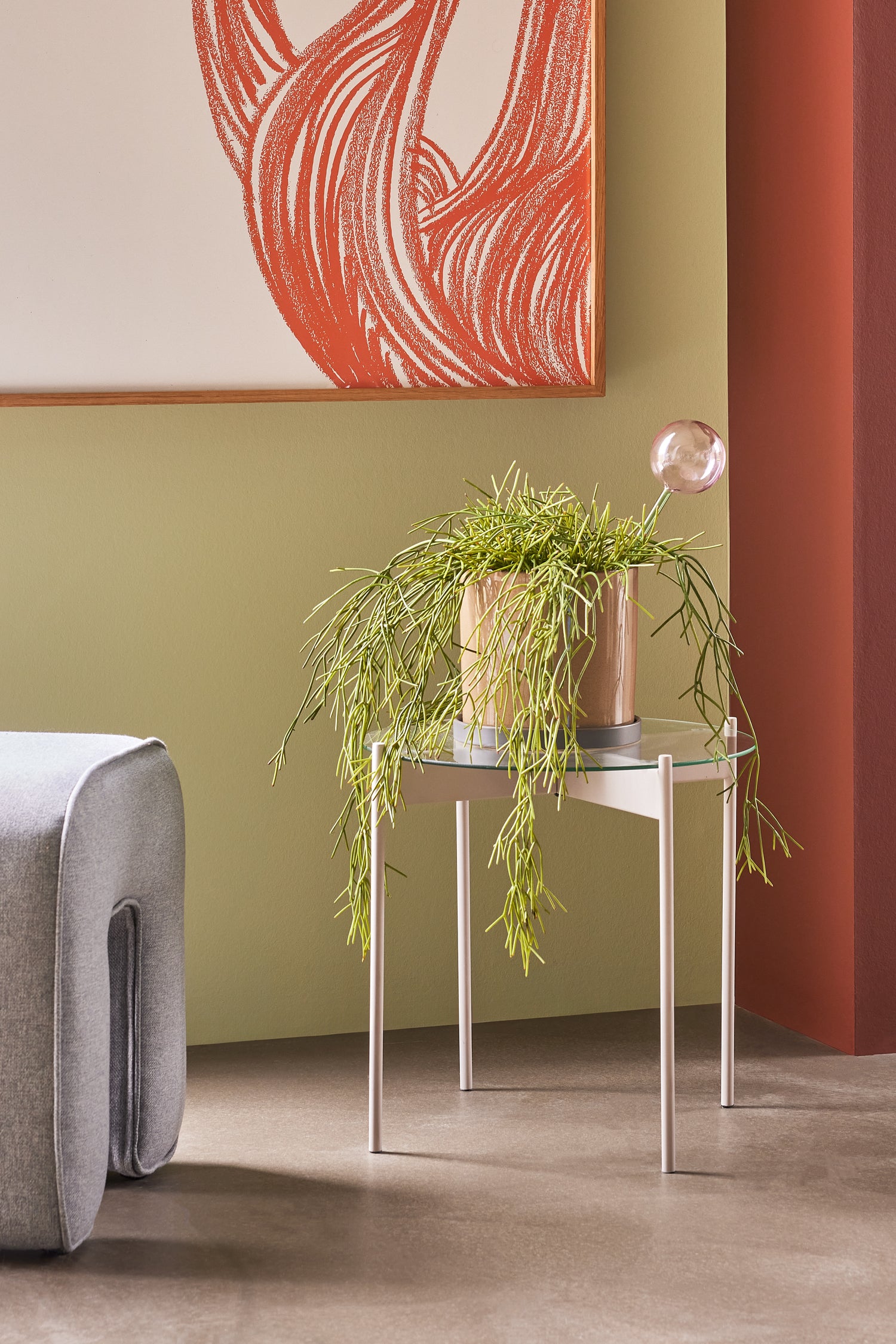 Flora Self -Wasser -Pink/Grün - 8x8xh27cm