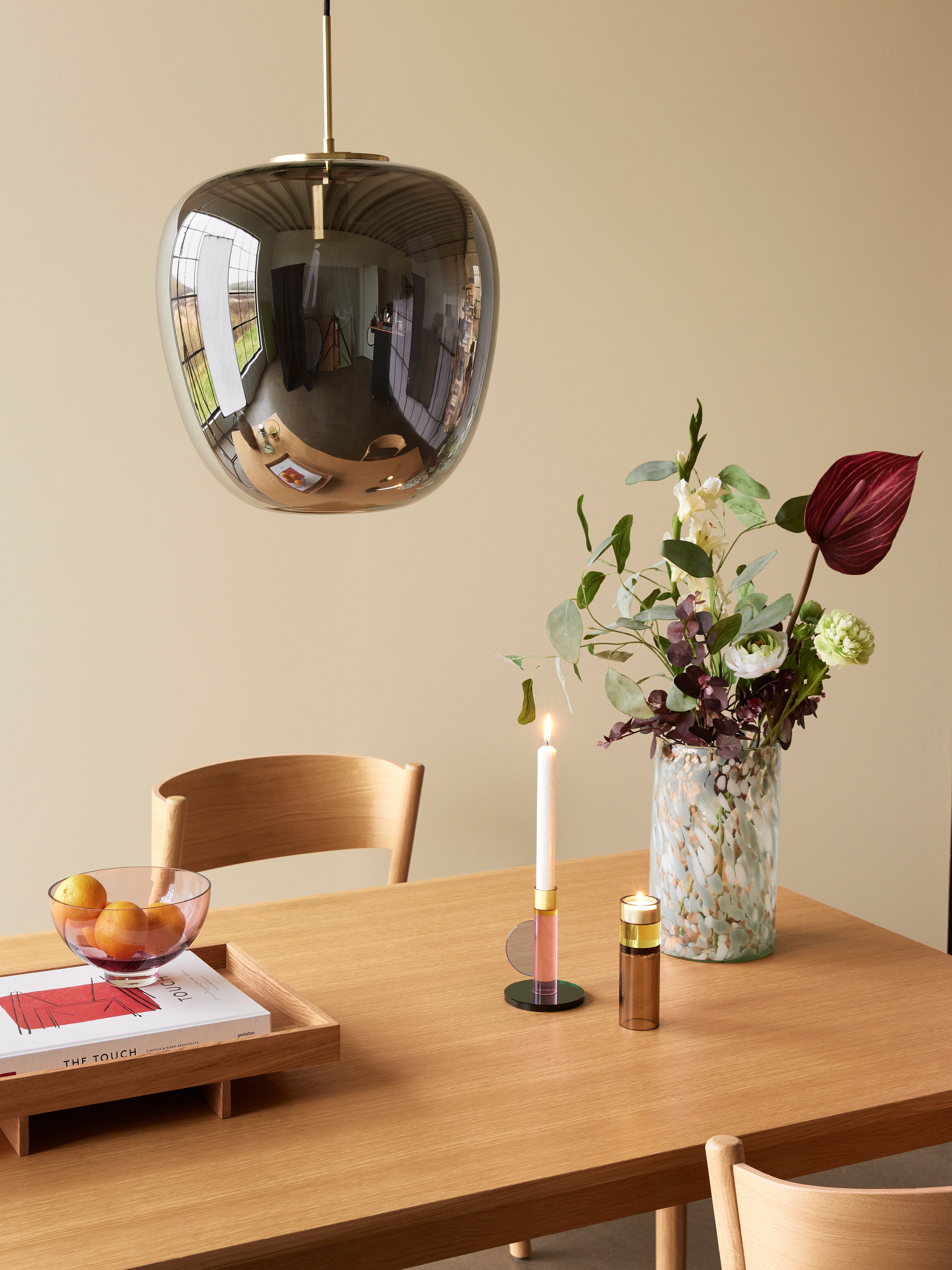 Reflektieren Anhänger Ø40 Grau - Ø40xh40cm, E27/15W