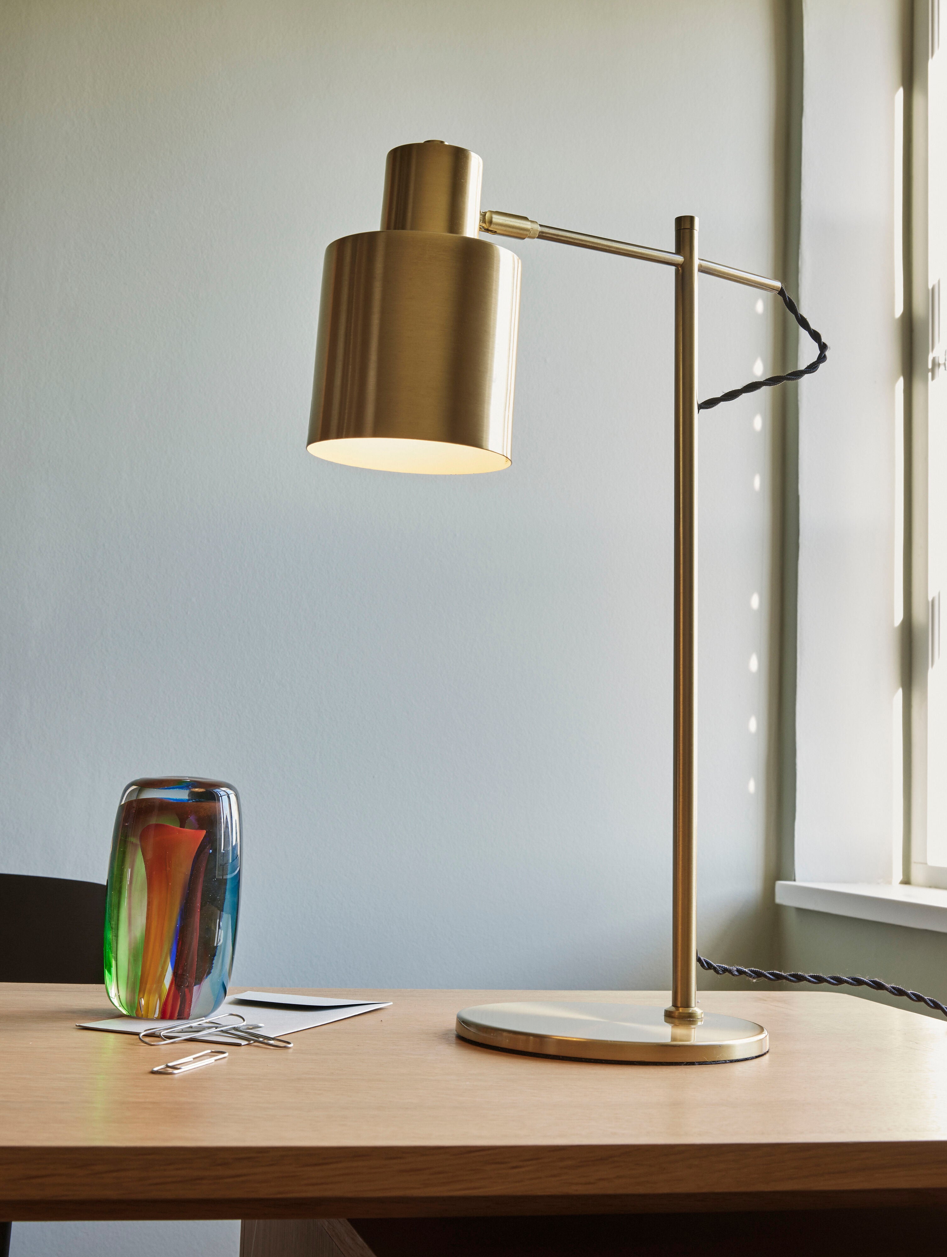 Sicherungstischlampe Messingfarbe - Ø38xh56cm, E27/40W