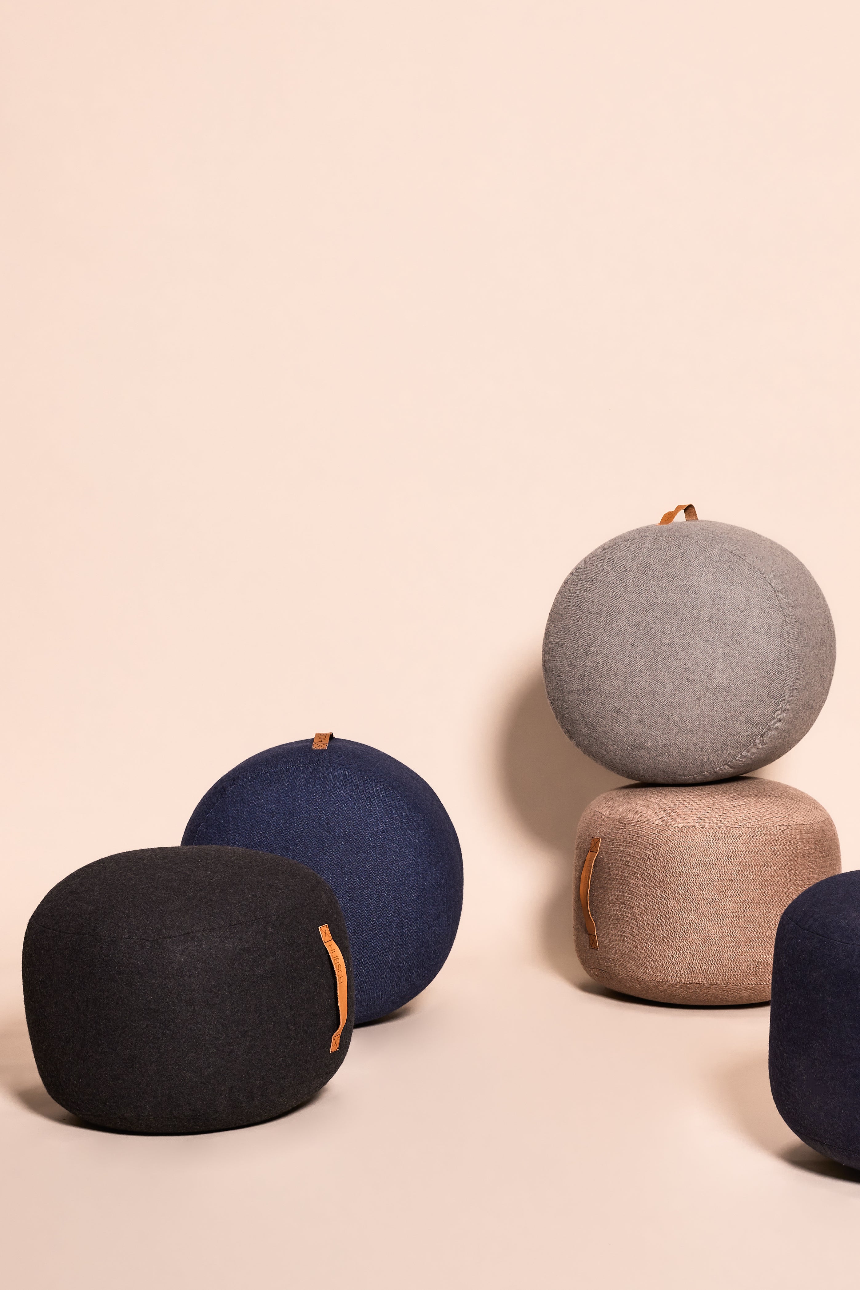 Mochi Pouf Ø50 Grau - Ø50xh35cm