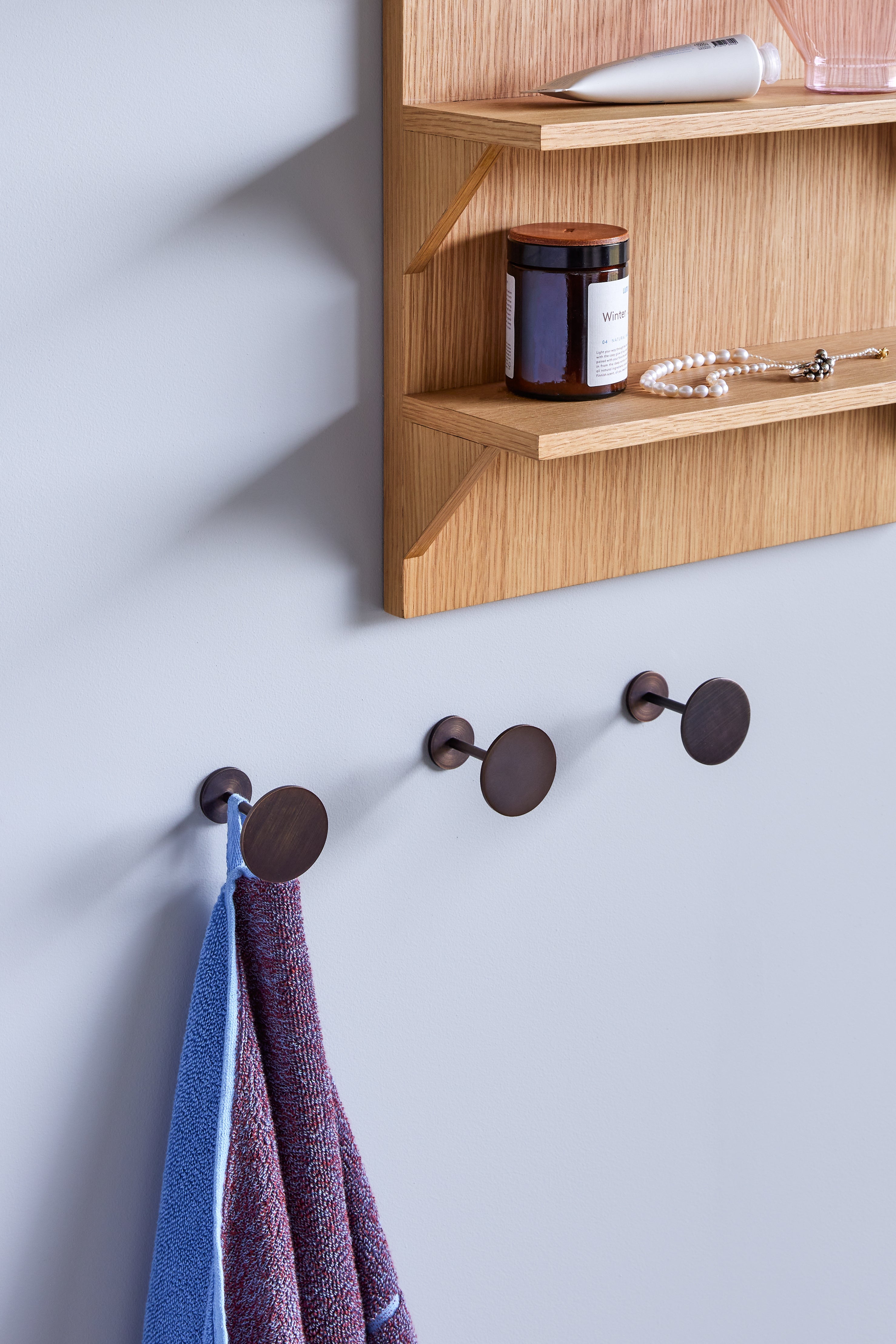 Flare-Haken aus brüniertem Messing – ø5xh6cm