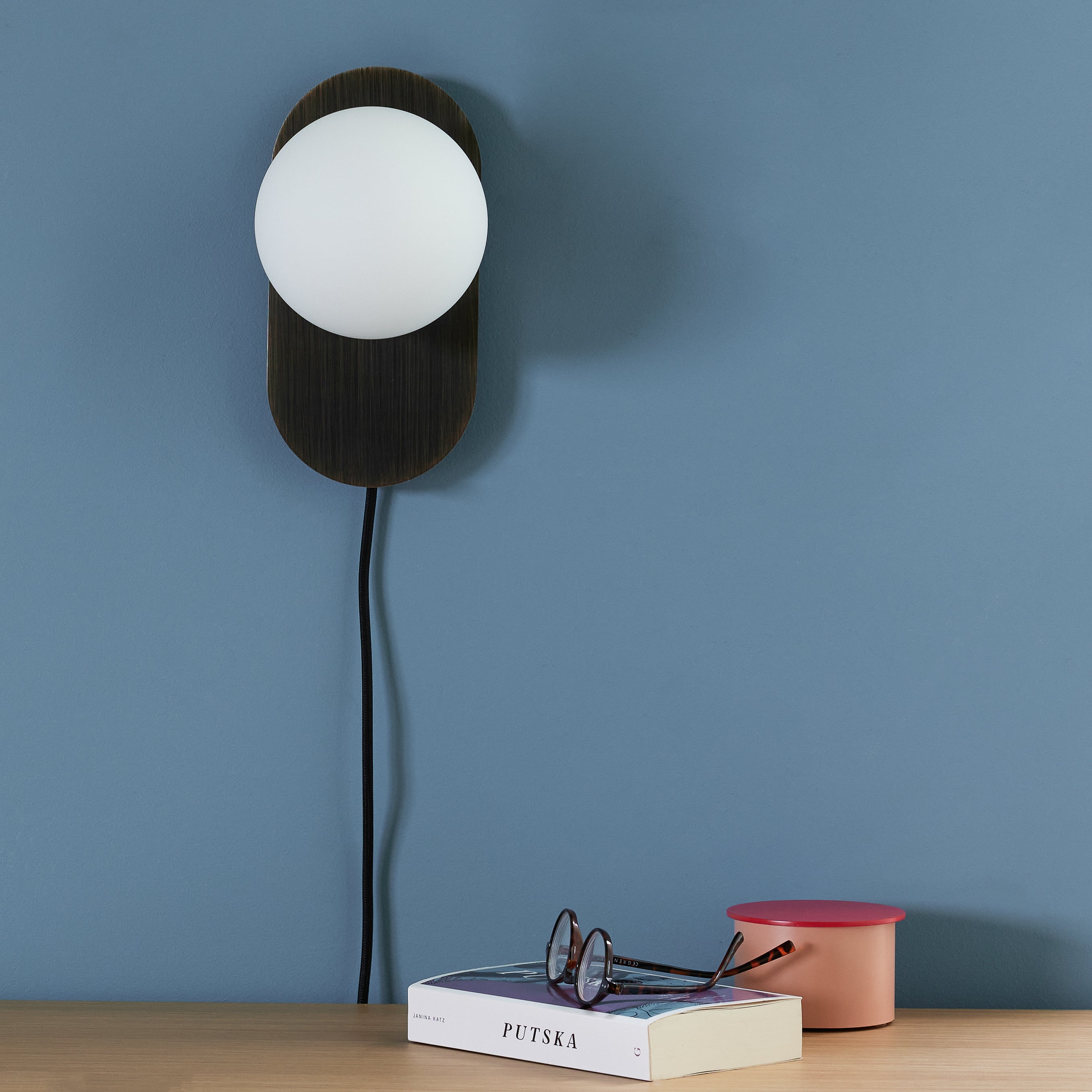 Mondwandlampe gebräunte Messing - 24x12xh16cm, G9