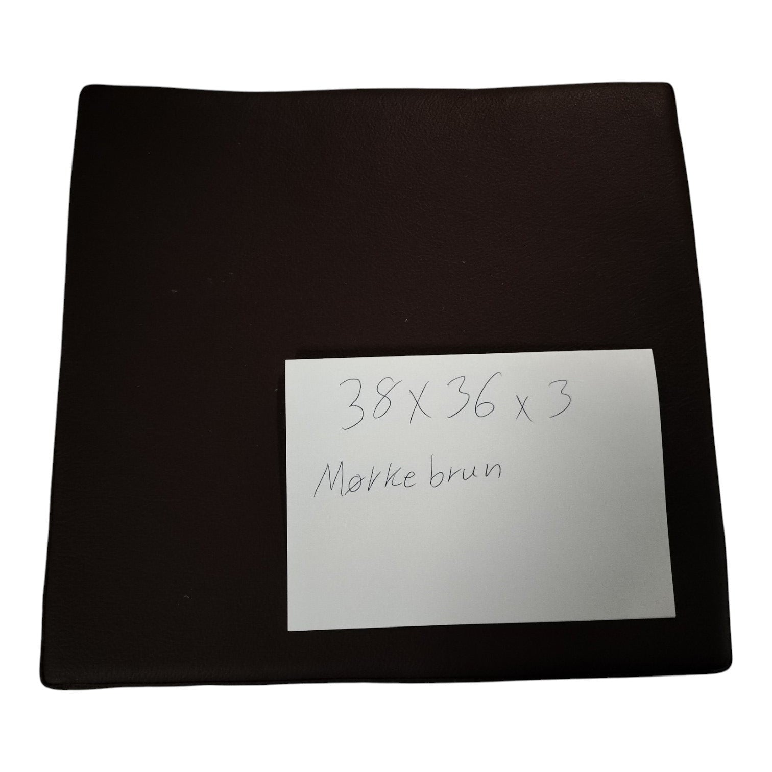 Restabschnitt - 38x36x3 cm in dunkelbraunem Leder