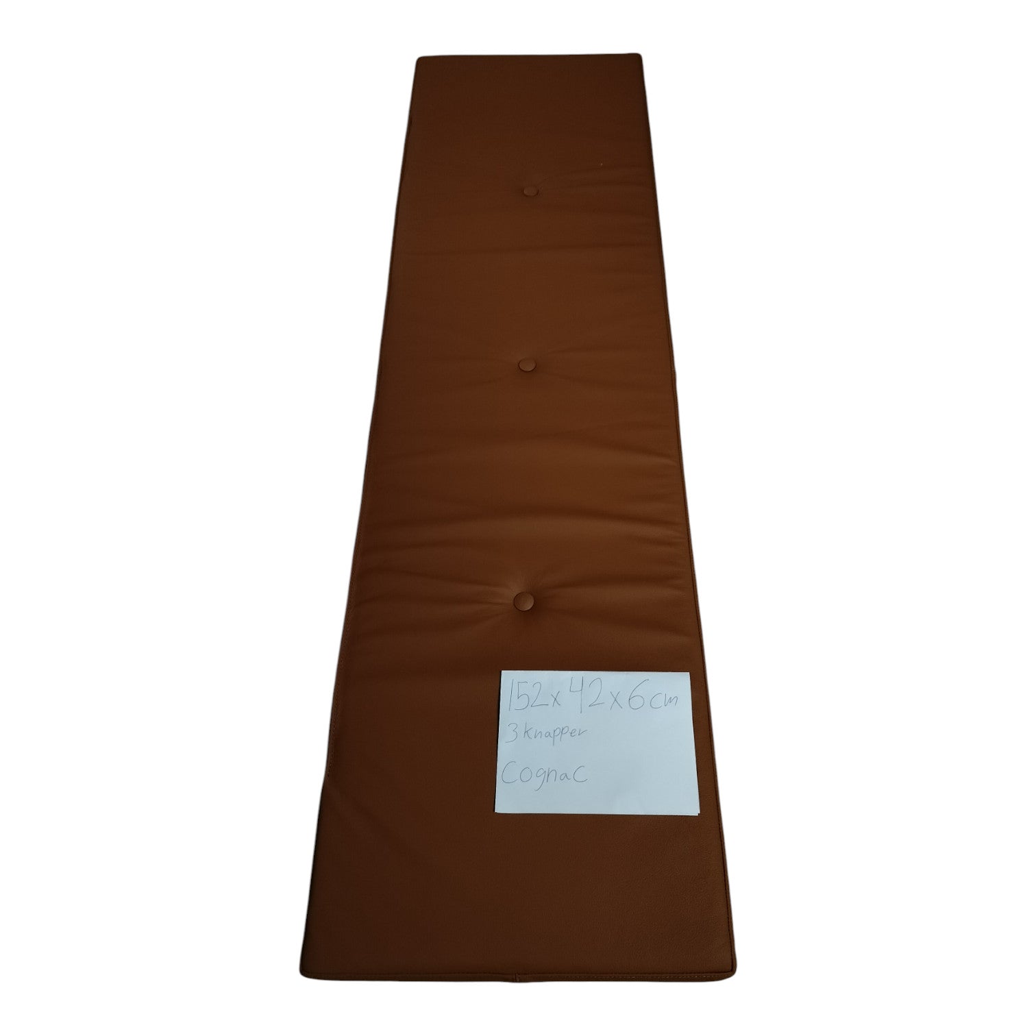 Restabschnitt - 152x42x6 cm mit 3 Tasten Cognac
