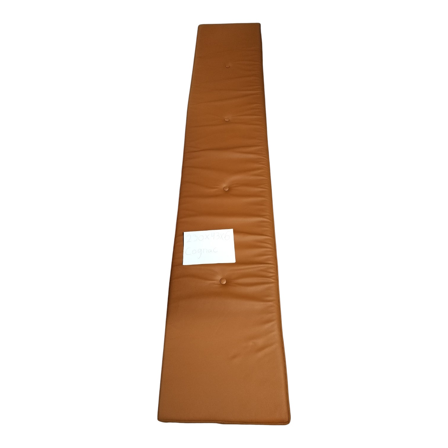 Restabschnitt - 230x40x4 in Cognac -Leder mit 4 Tasten