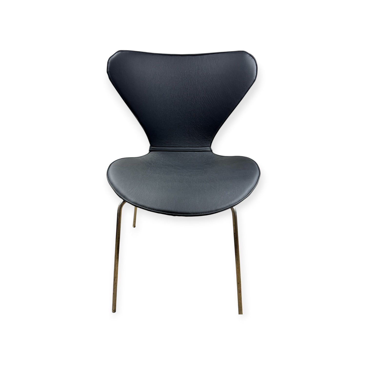 Vollständige Abdeckung für Arne Jacobsen 3107 Stuhl in schwarzem Leder