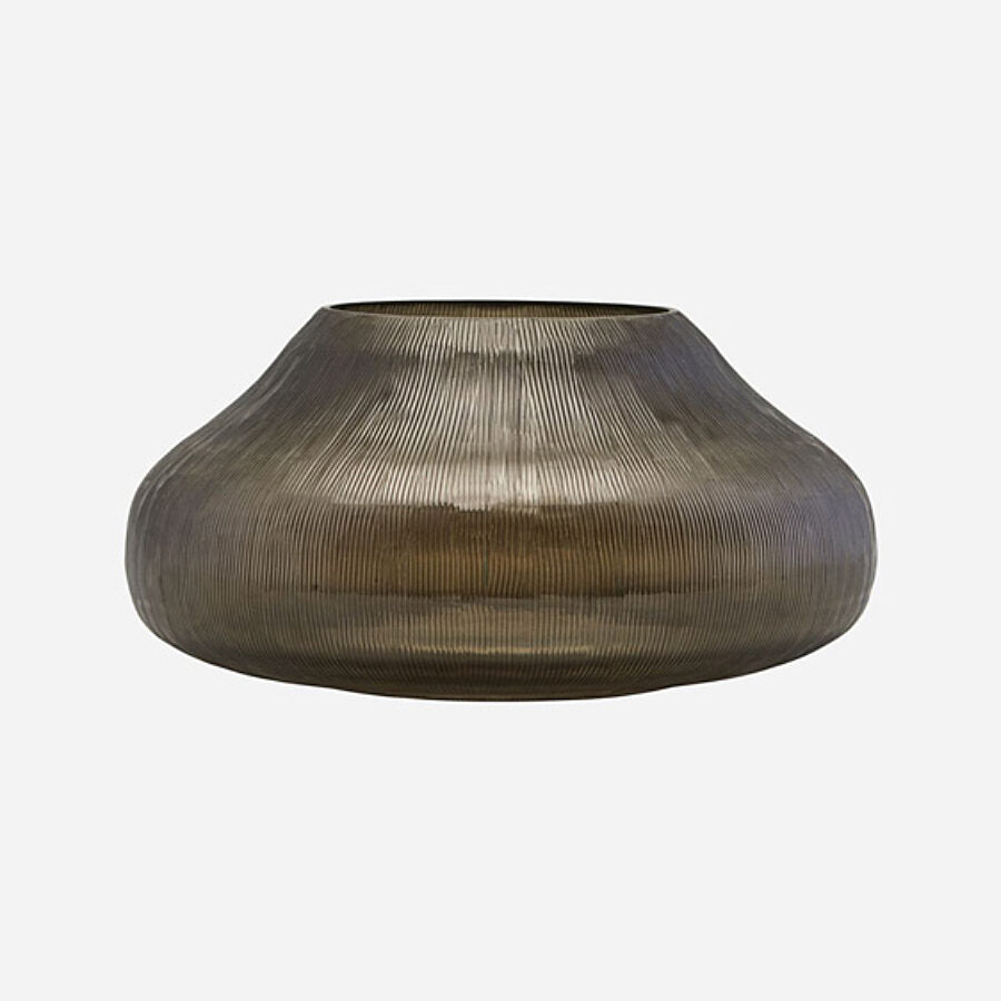 House Doctor - Lysestage chub brown Ø16.5 x h8cm - House Doctor - DesignGaragen.dk