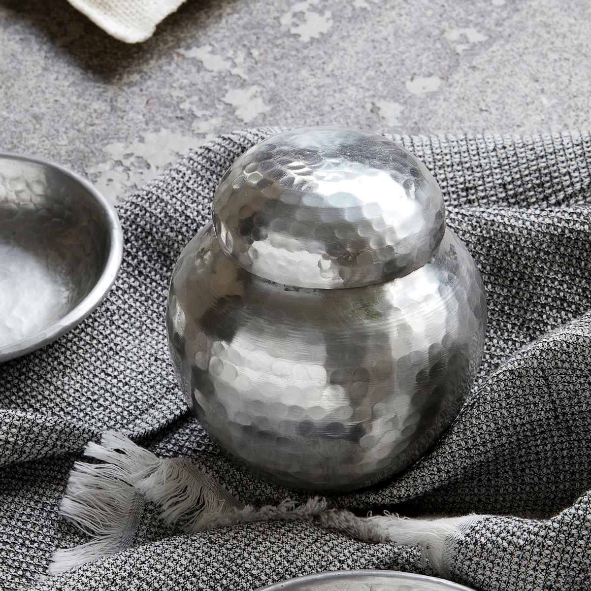 Hausarzt - Lagerung mit Deckel, Galior, Silber Finish - Durchmesser: 11,5 cm