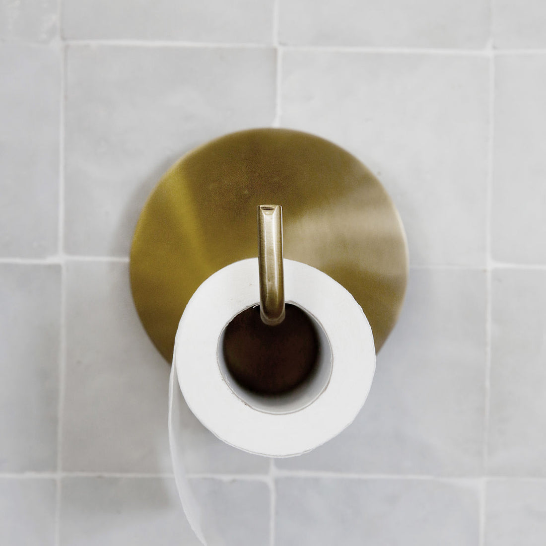 Hausarzt - Toilettenpapierhalter, Text, Messing - L: 12,5 cm, Dia: 13 cm