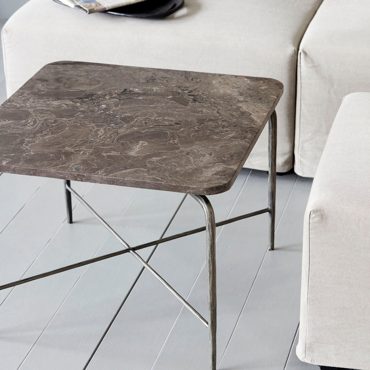 House Doctor-Couchtisch, Quadratisch, Braun-L: 60 cm, B: 60 cm, H: 45 cm