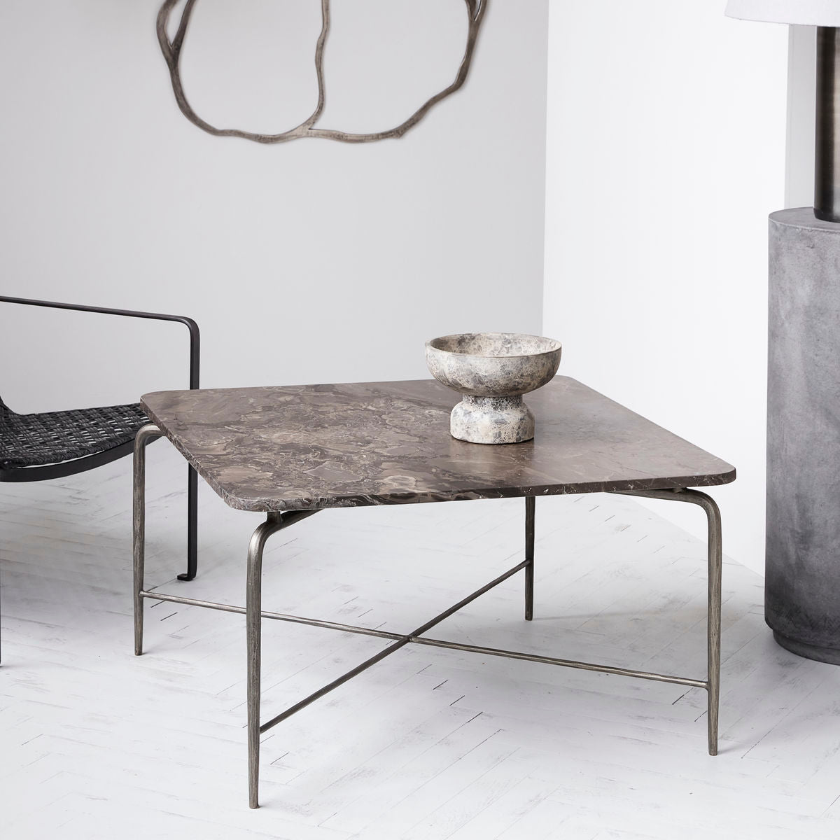 House Doctor - Couchtisch, Quadratisch, Braun - L: 80 cm, B: 80 cm, H: 45 cm