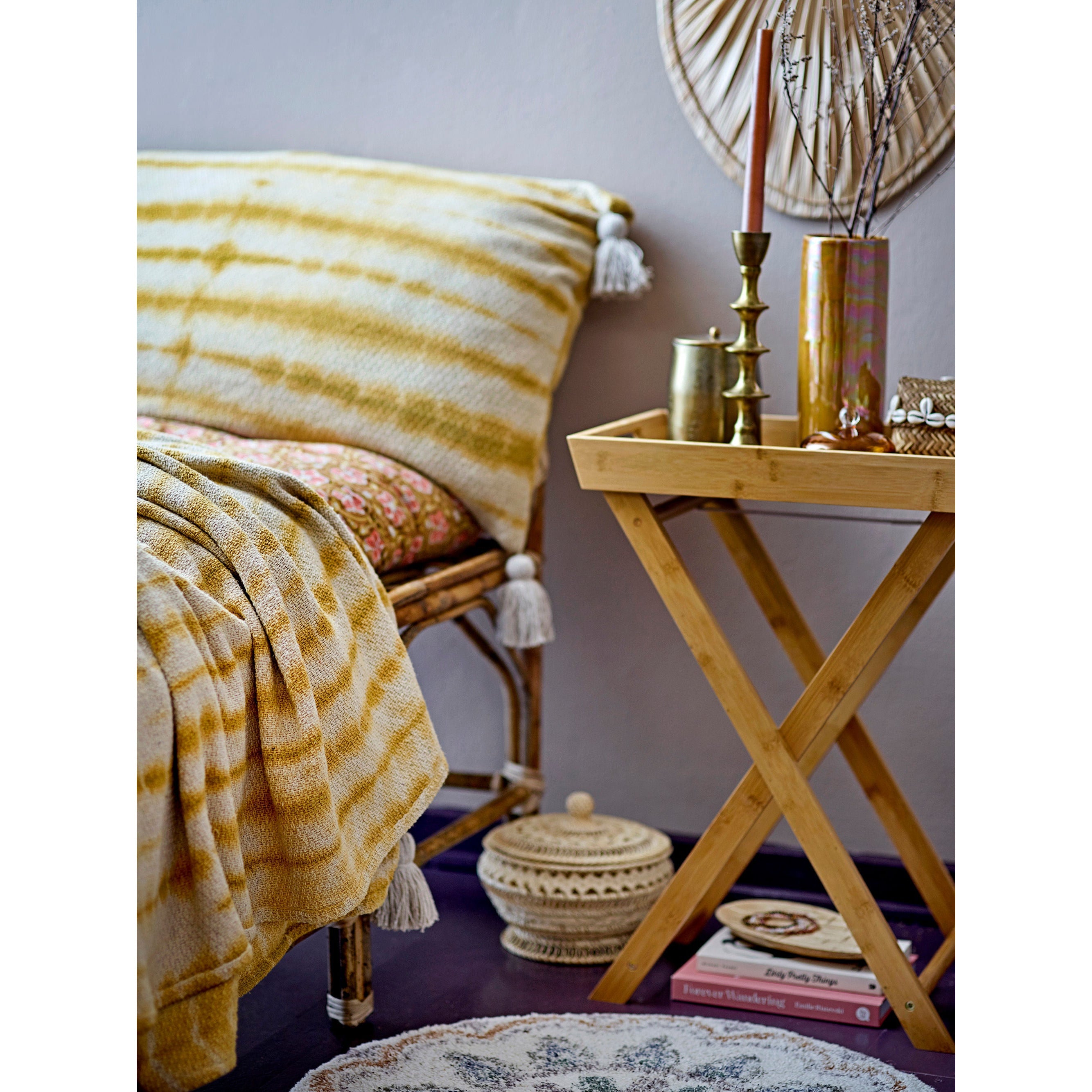 Bloomingville Seval Korb mit Deckel, Natur, Bambus