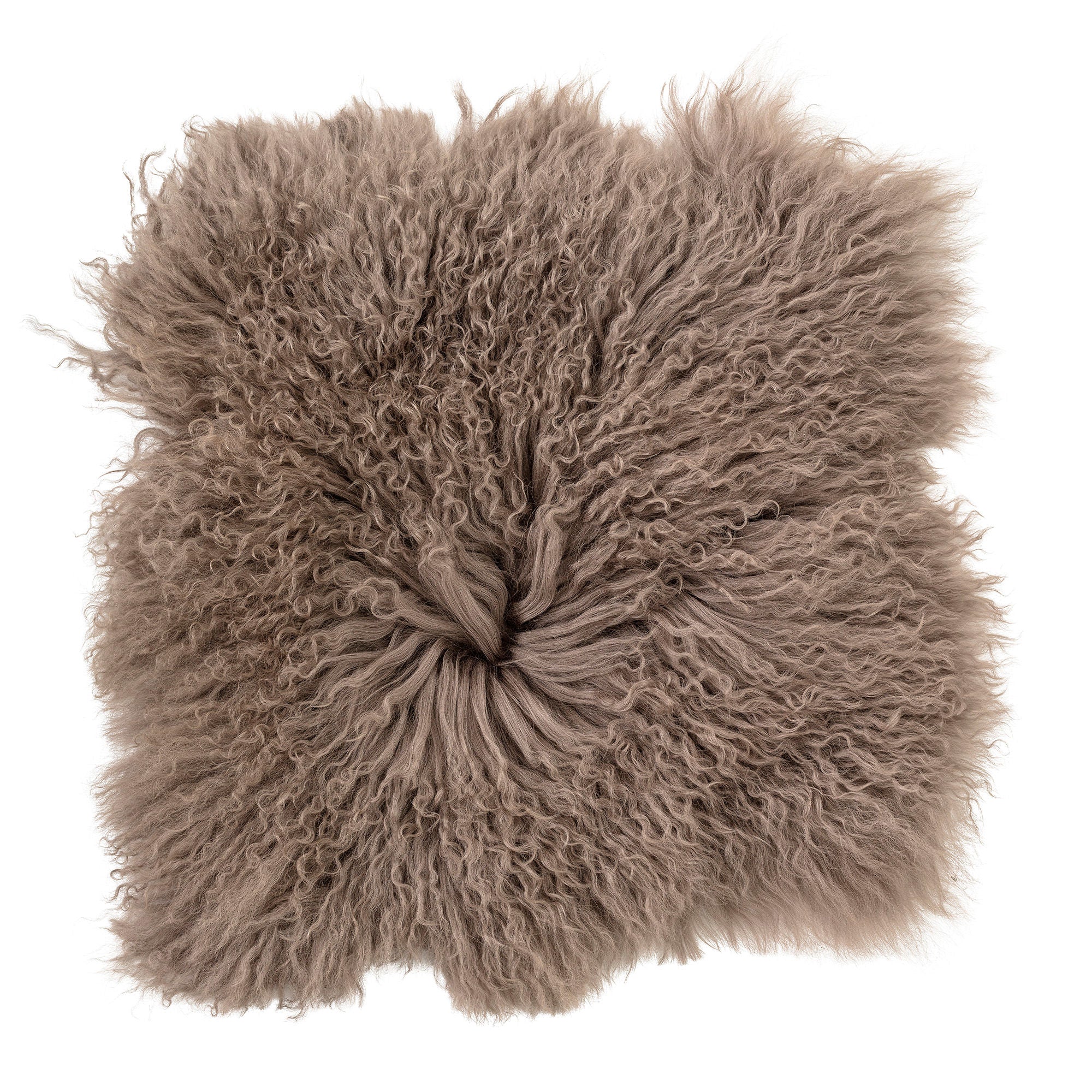 Bloomingville Hilma Sitzbedeckung, braune, mongolische Lambskinte