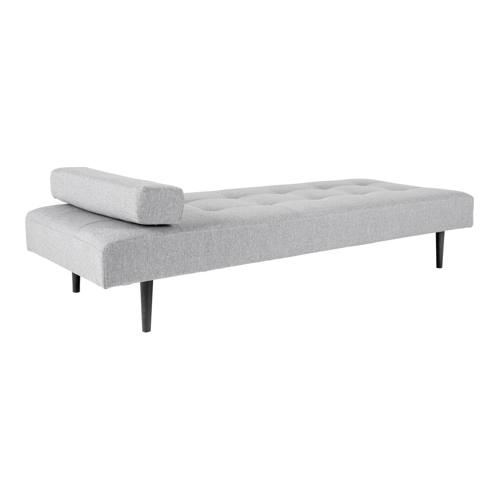 Capri Daybed - Tagbett in hellgrau mit schwarzen Holzbeinen, HN1001