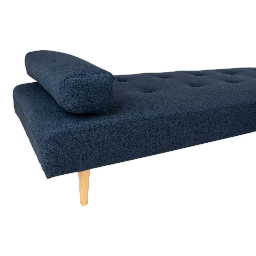 Capri Daybed - Tagbett in dunkelblau mit Natur Holz Ben, HN1003 - 1 - PCs