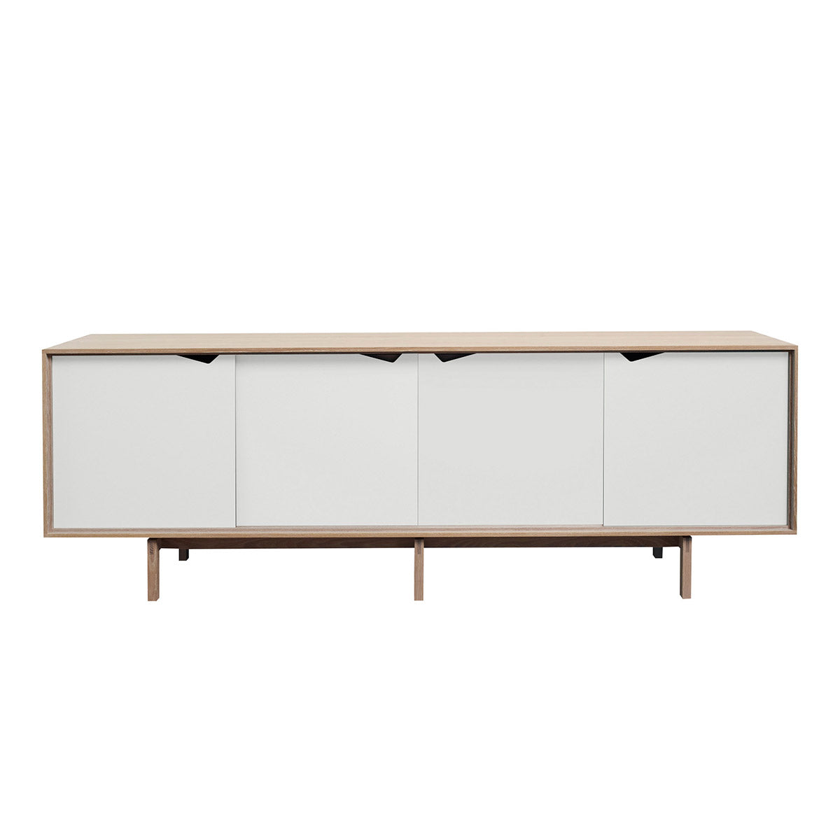 Andersen Furniture - S1 sideboard - L200xD50xH68 cm - eg/sæbe med hvide låger - Andersen Furniture - DesignGaragen.dk