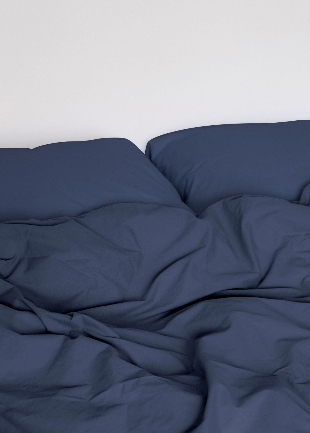 Sekan Studio Cotton Percale Bett Set - Marineblau