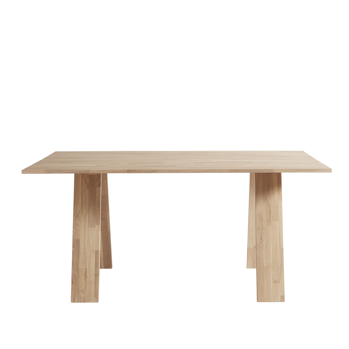 Muubs Spisebord Angle, Eg Natur/hvidolieret - L: 160 B: 90 H: 74 cm - DesignGaragen.dk.