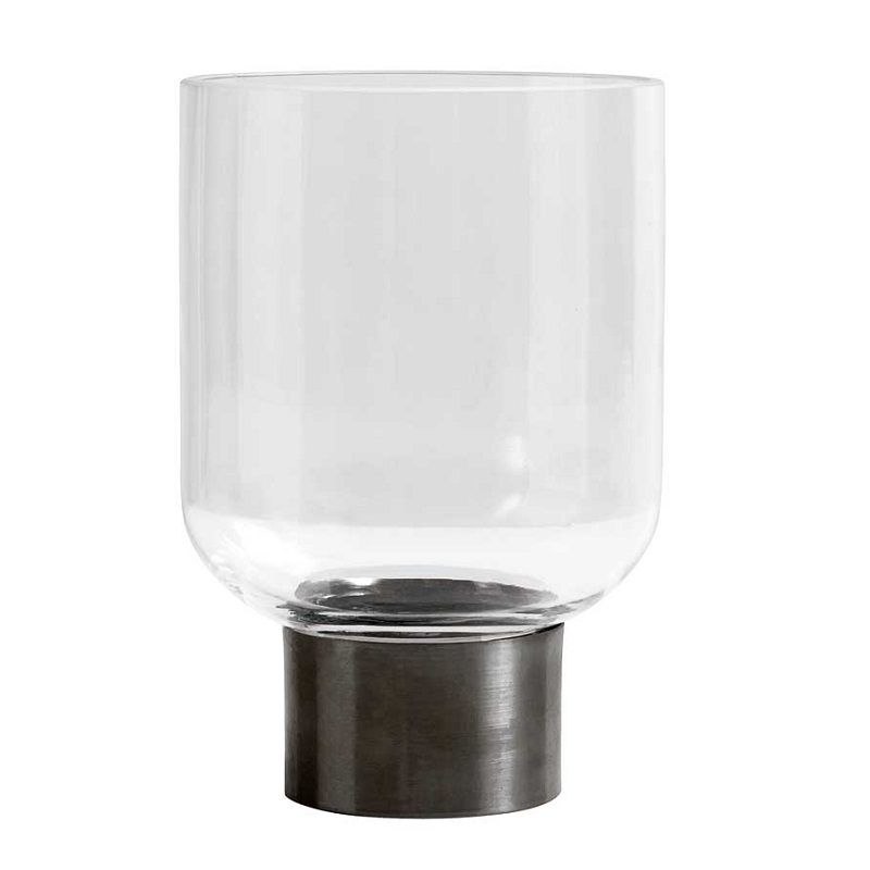 Nordalring Deco Vase Clear/Eisenbasis H15xø10 cm