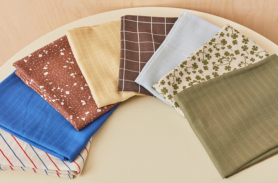 Oyoy Mini Iro Fabric Windeln - Packung mit 2 - Blau