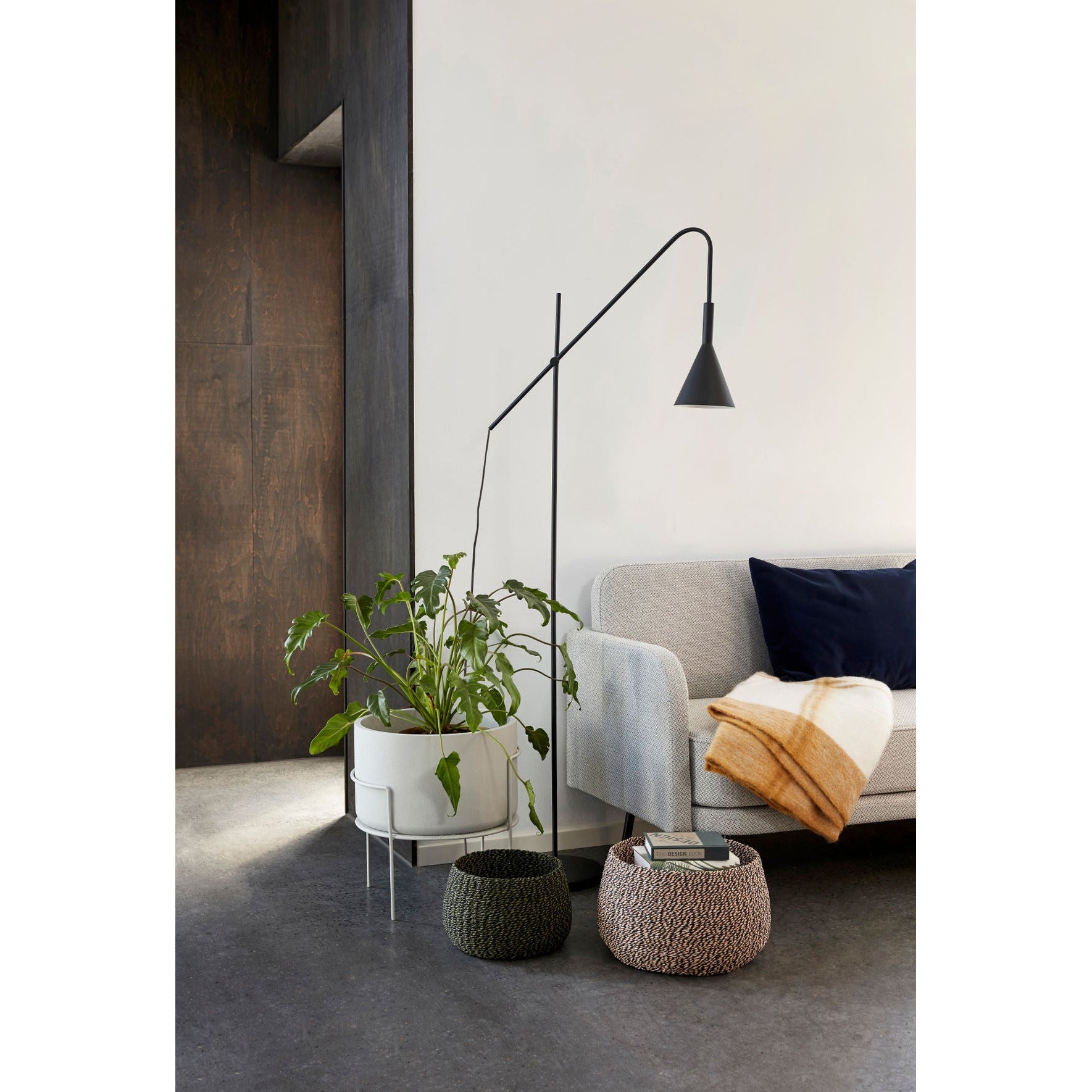 Hübsch Strukturtopf groß weiß