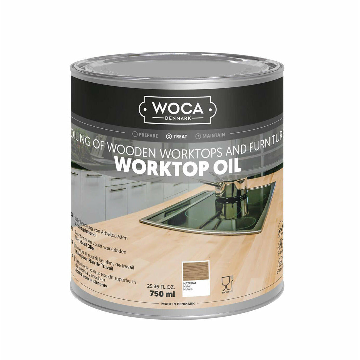 Worktop Oil natural Woca 750 ml - Natural - Olie - H: 12 Ø: 11 cm - Muubs - DesignGaragen.dk