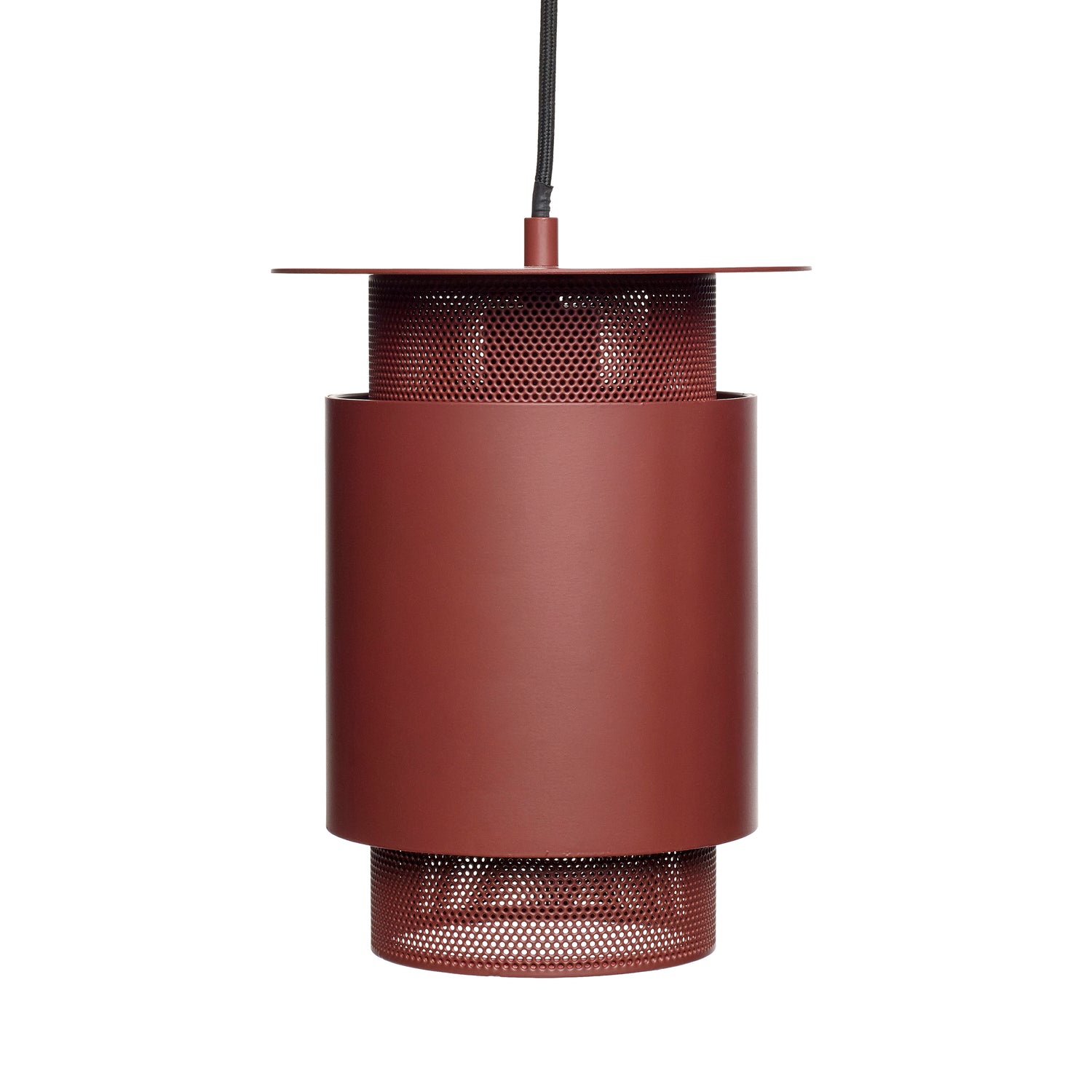Hübsch - Lampe, metal/mesh, rød - ø20xh26cm - Hübsch - DesignGaragen.dk