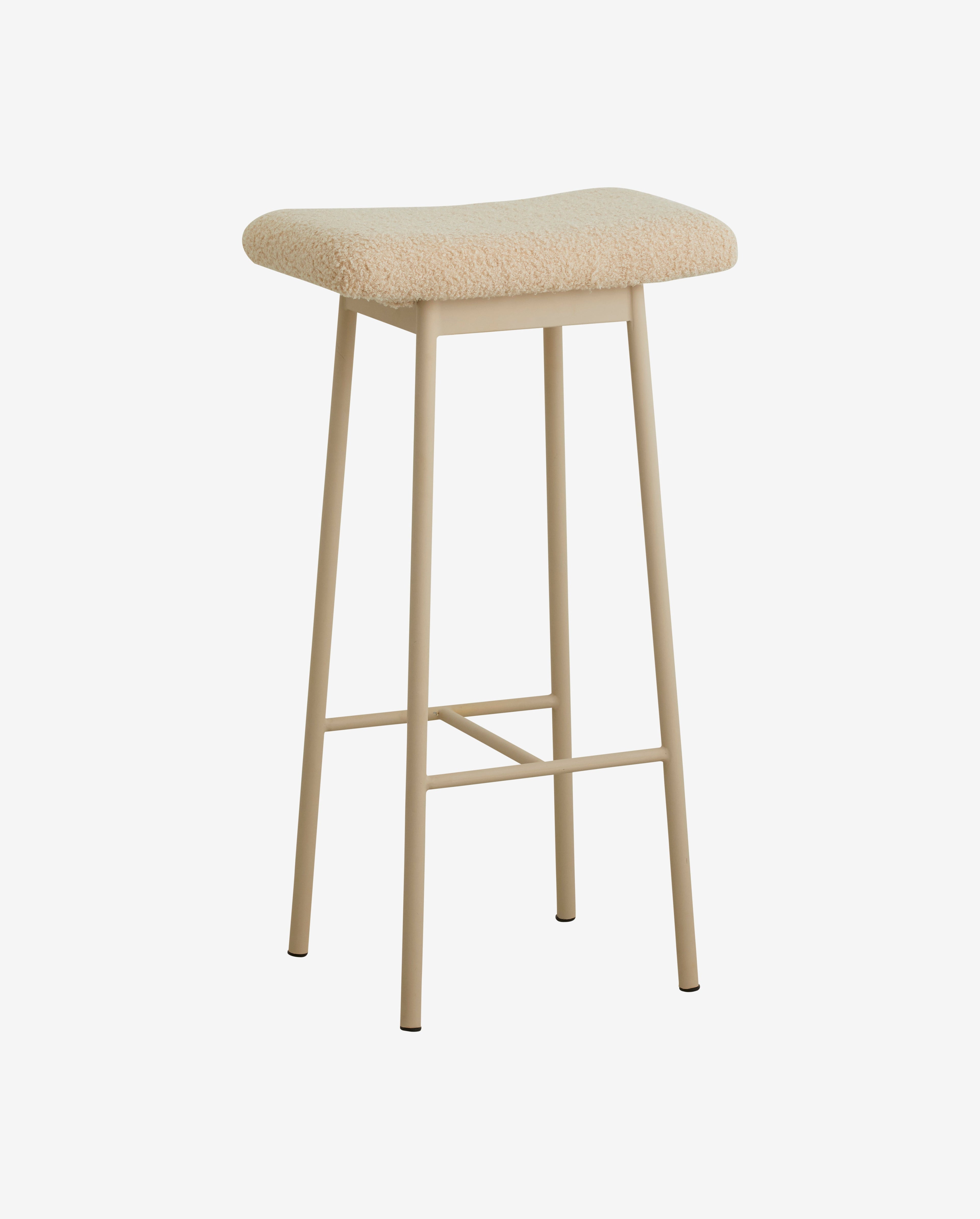 Zala Barhocker mit Nachahmungslämmerungskinne - Beige