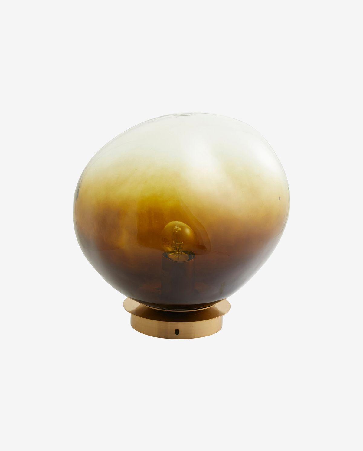 EDFU -Wandlampe in Glas Ø28 cm - klares Glas/Braun