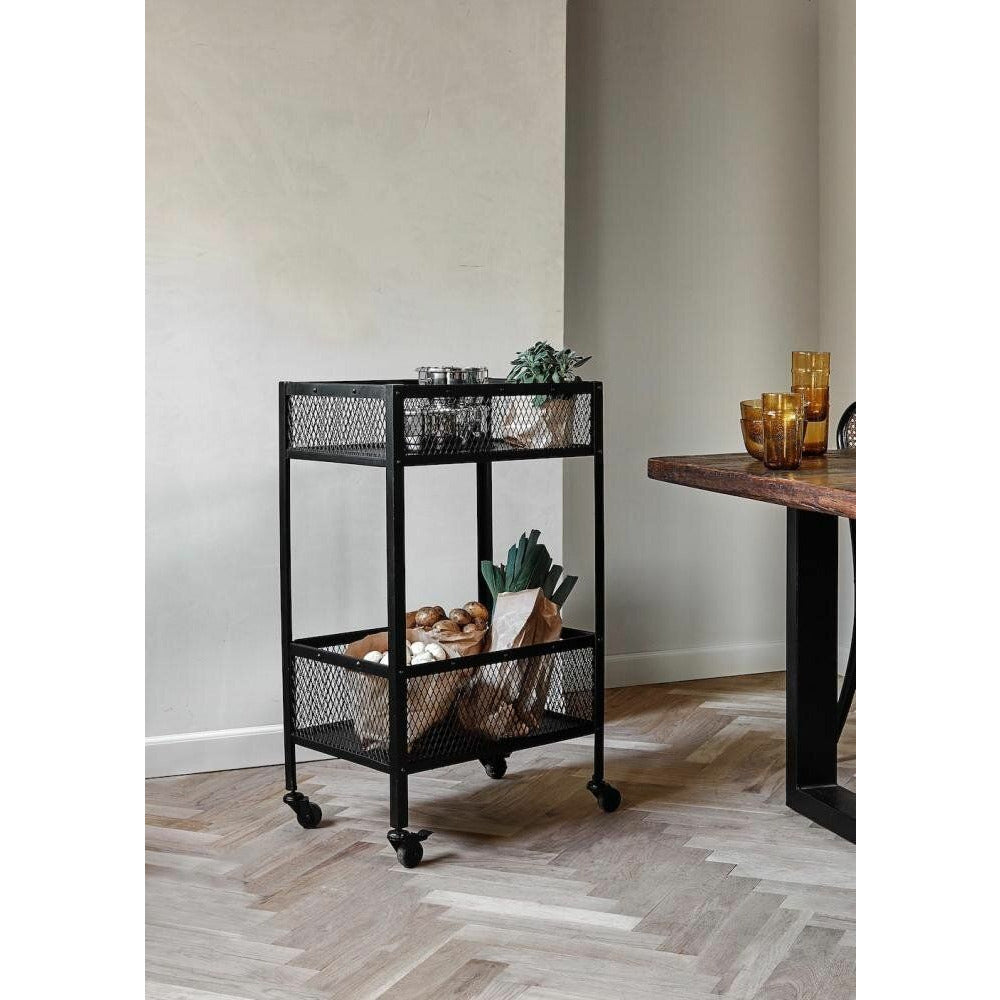 Nordal Easy Rolling Tisch in Eisen - 54x38 cm - schwarz