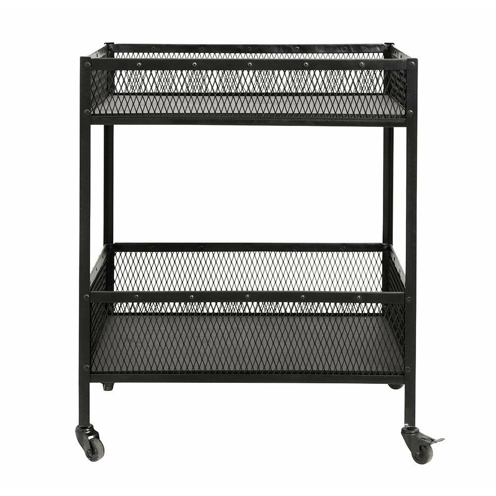 Nordal Easy Rolling Table in Eisen - 77x54 cm - schwarz