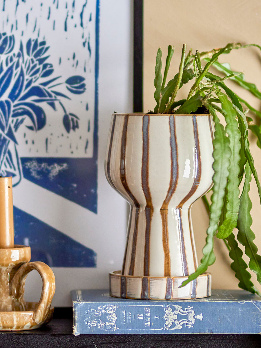 Bloomingville Agna Kräutertopfhäute, braun, Steinzeug