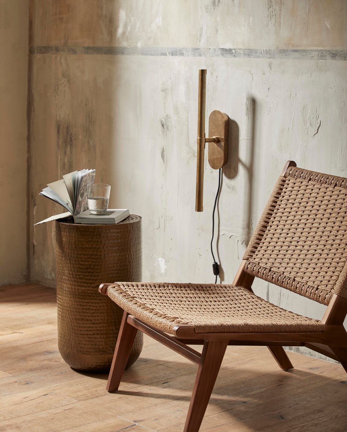 Luna Wandlampe, S - Messing