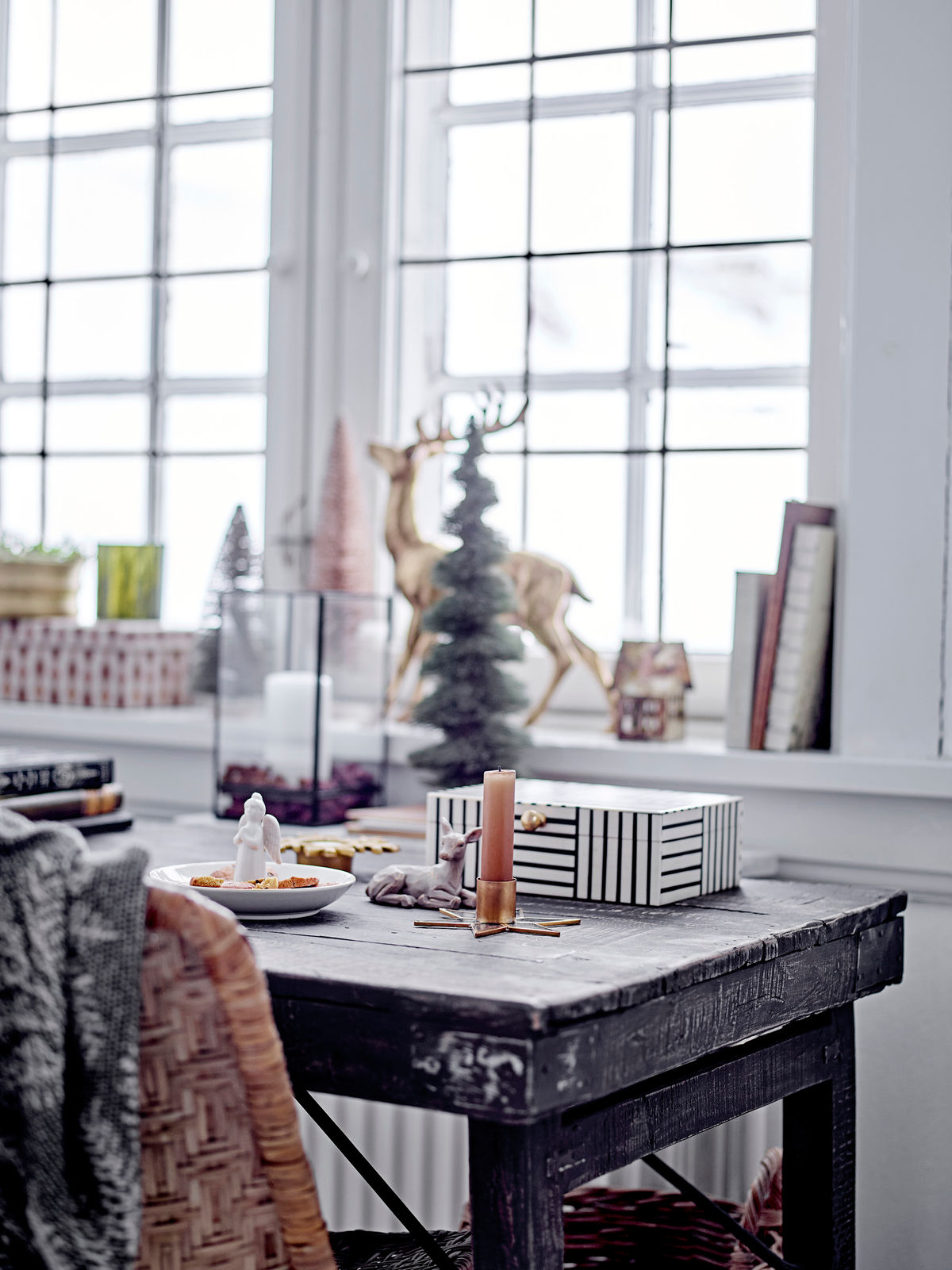 Bloomingville Tuan Rentier, Brown, Polyresin