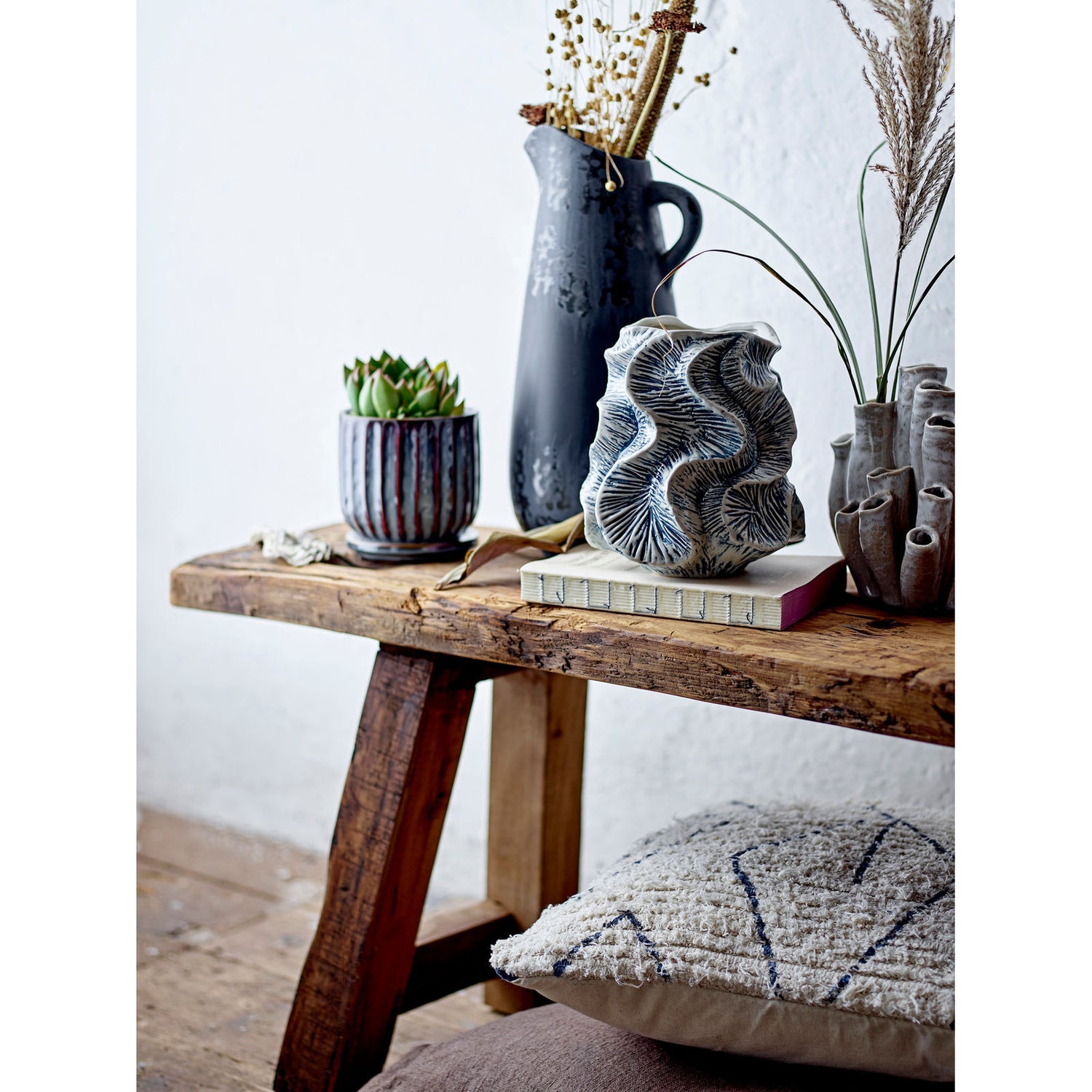 Kreative Kollektion Guxi Vase, Blau, Steinzeug