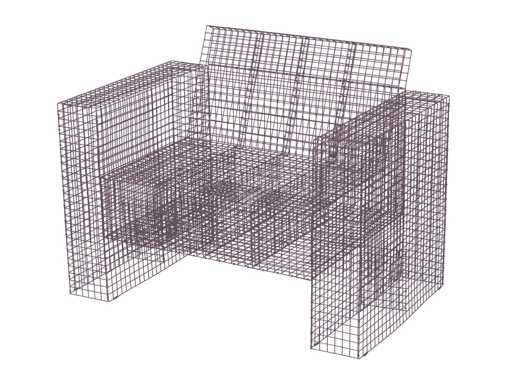 Kalager Design Wire Loungechair, Pastellviolett