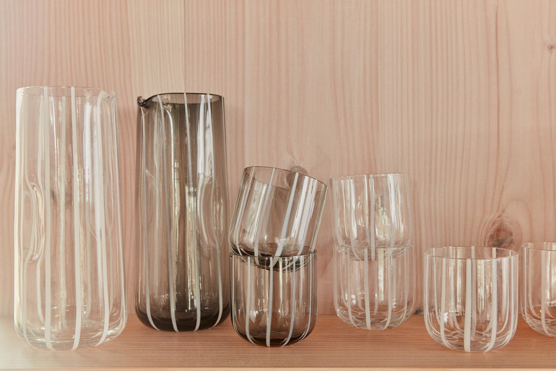 Oyoy Living Mizu Glass - Packung mit 2 - Grau