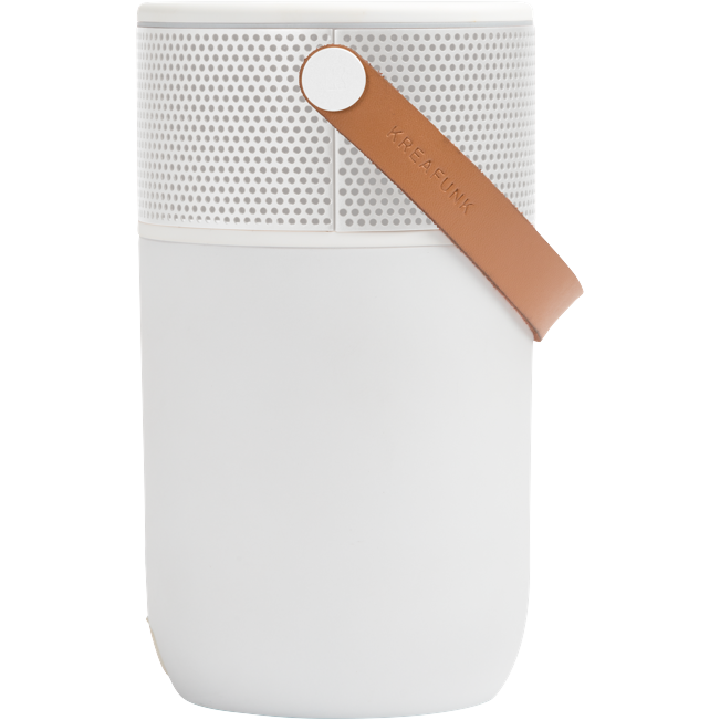 KreaFunk – aGlow Bluetooth-Lautsprecher – Weiß/Weißer Grill