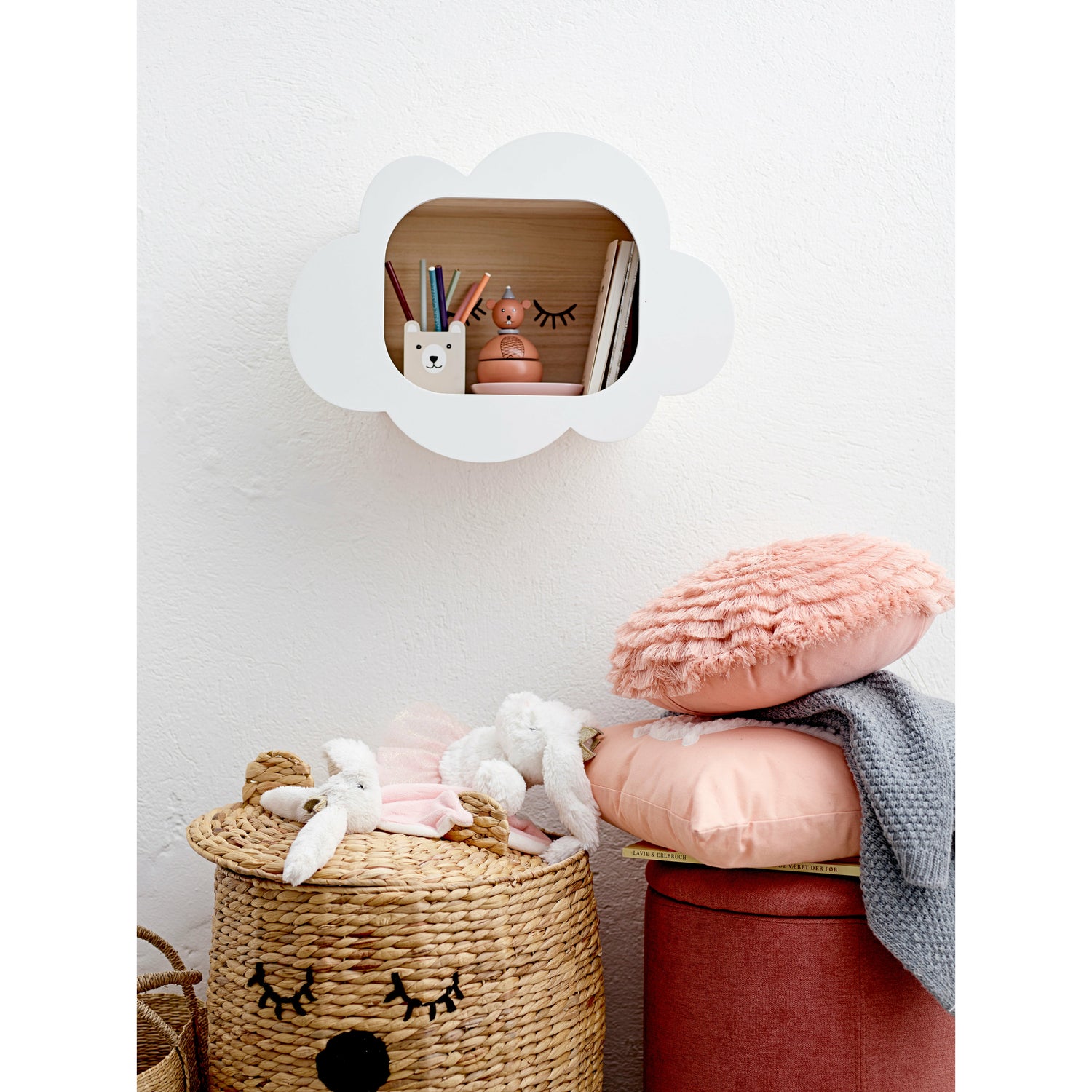 Shahin Display kasse, Hvid, Kejsertræ - L50xH37xW19 cm - BLOOMINGVILLE MINI - DesignGaragen.dk