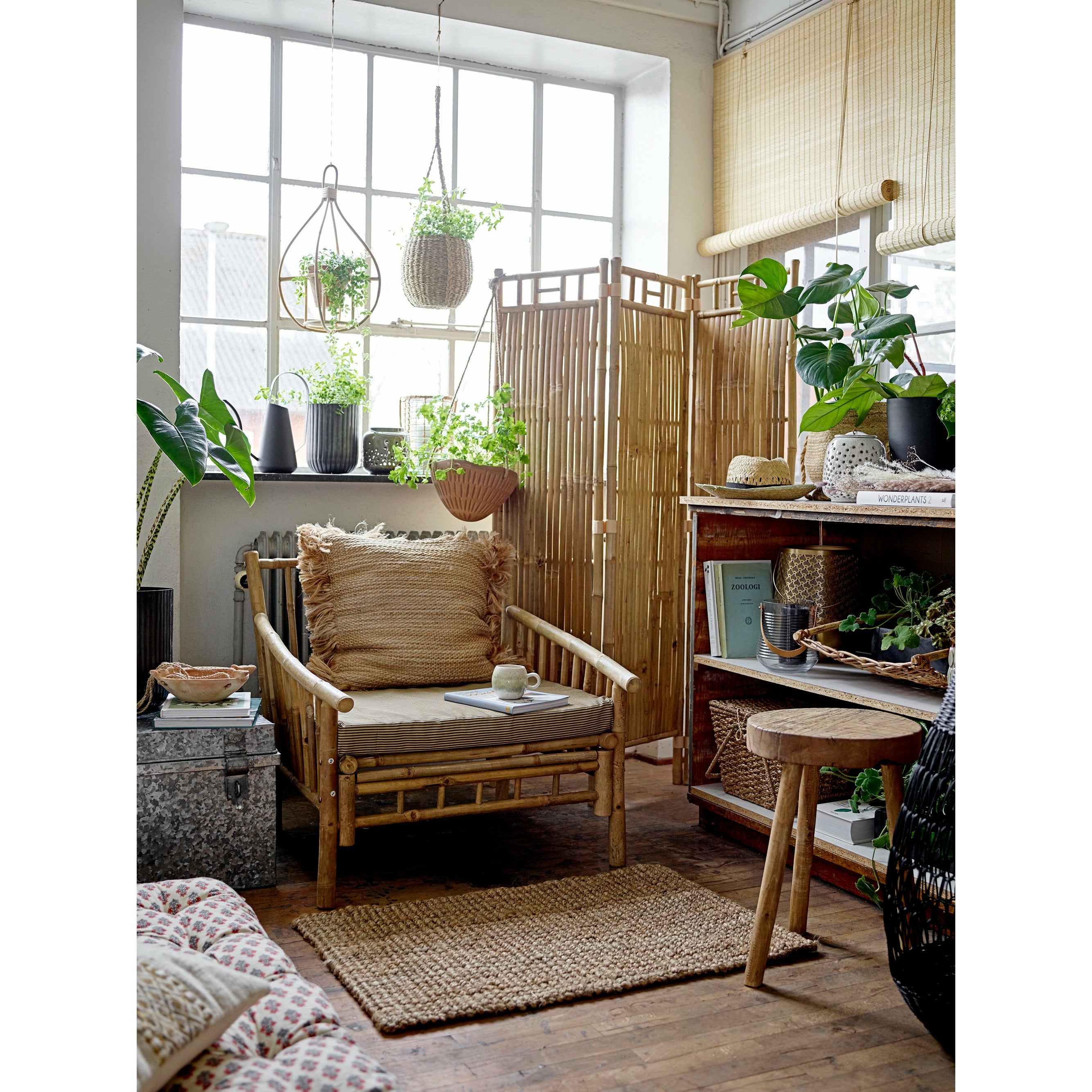 Sole Lounge Stol, Natur, Bambus - L80xH75xW77 cm - BLOOMINGVILLE - DesignGaragen.dk