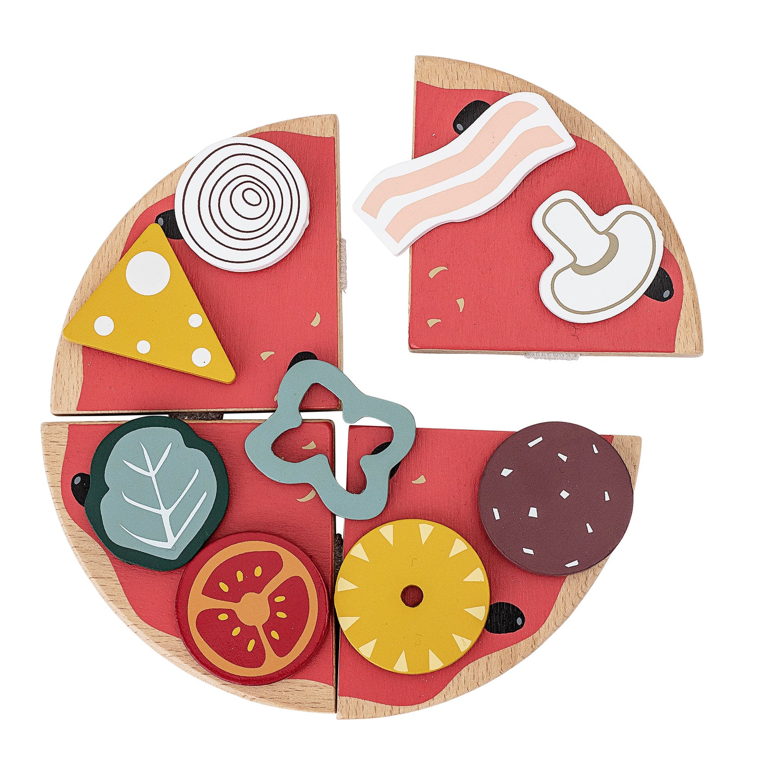 Talias Legetøjsmad, Rød, Bøg - L20xH3xW16 cm - BLOOMINGVILLE MINI - DesignGaragen.dk