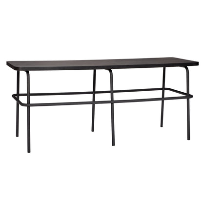 Aschenbank schwarz - 110x39xh46cm