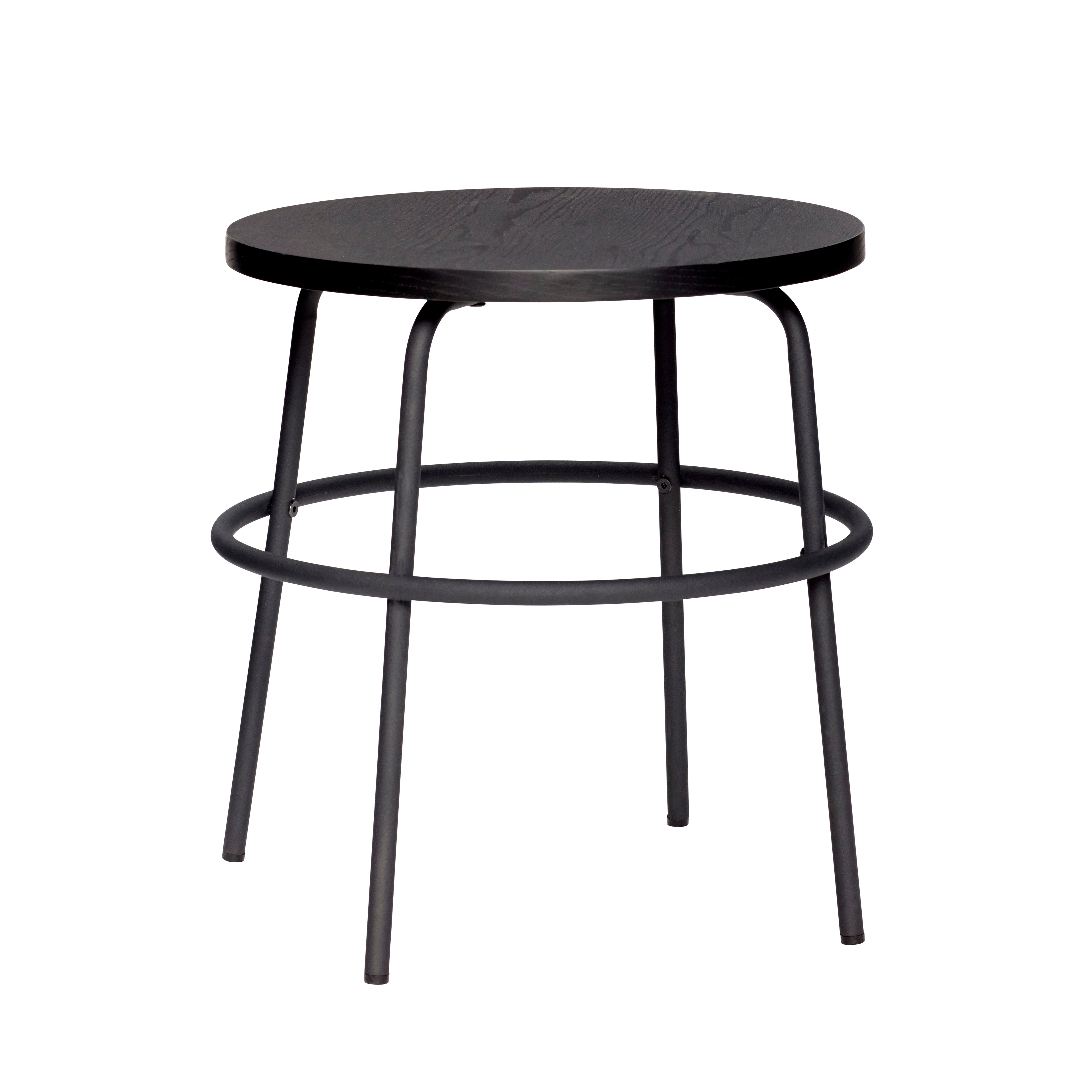 Asche -Seitentisch schwarz - Ø45xh46cm