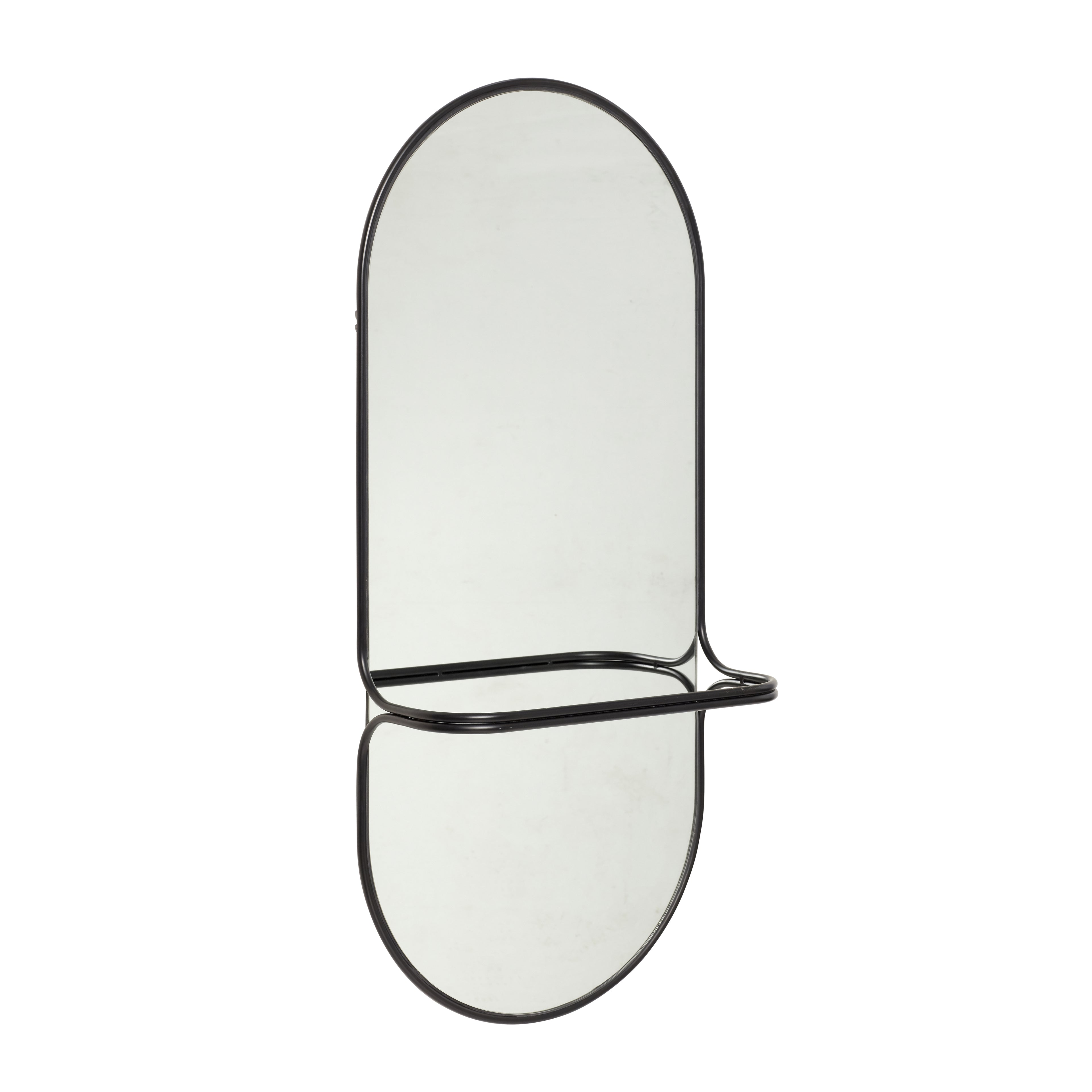 Tragen Sie den Wandspiegel schwarz - 46x21xh102cm