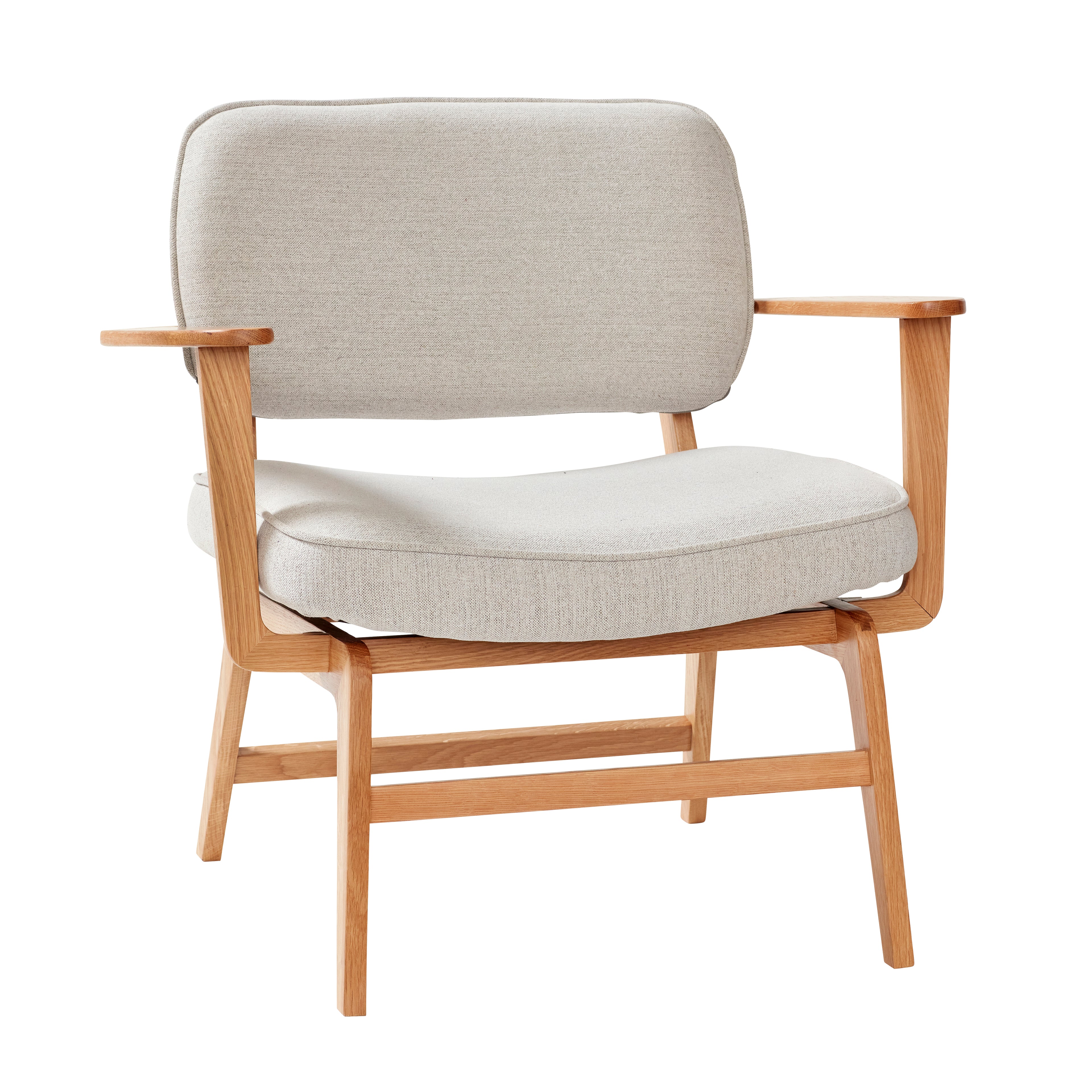 Haze Lounge Stuhl Grau/Natur - 80x64xh71cm