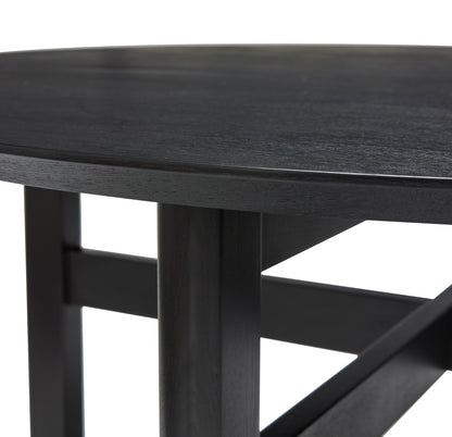 Fjord Esstisch rund klein schwarz - Ø120xh75cm