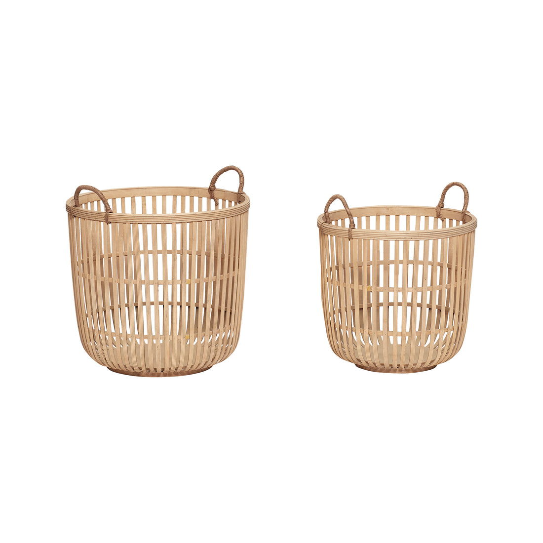 Hickory -Kurve Natur (Set von 2) - Ø34xh33, Ø39xh36cm