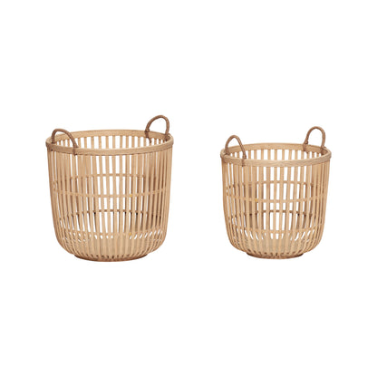 Hickory -Kurve Natur (Set von 2) - Ø34xh33, Ø39xh36cm
